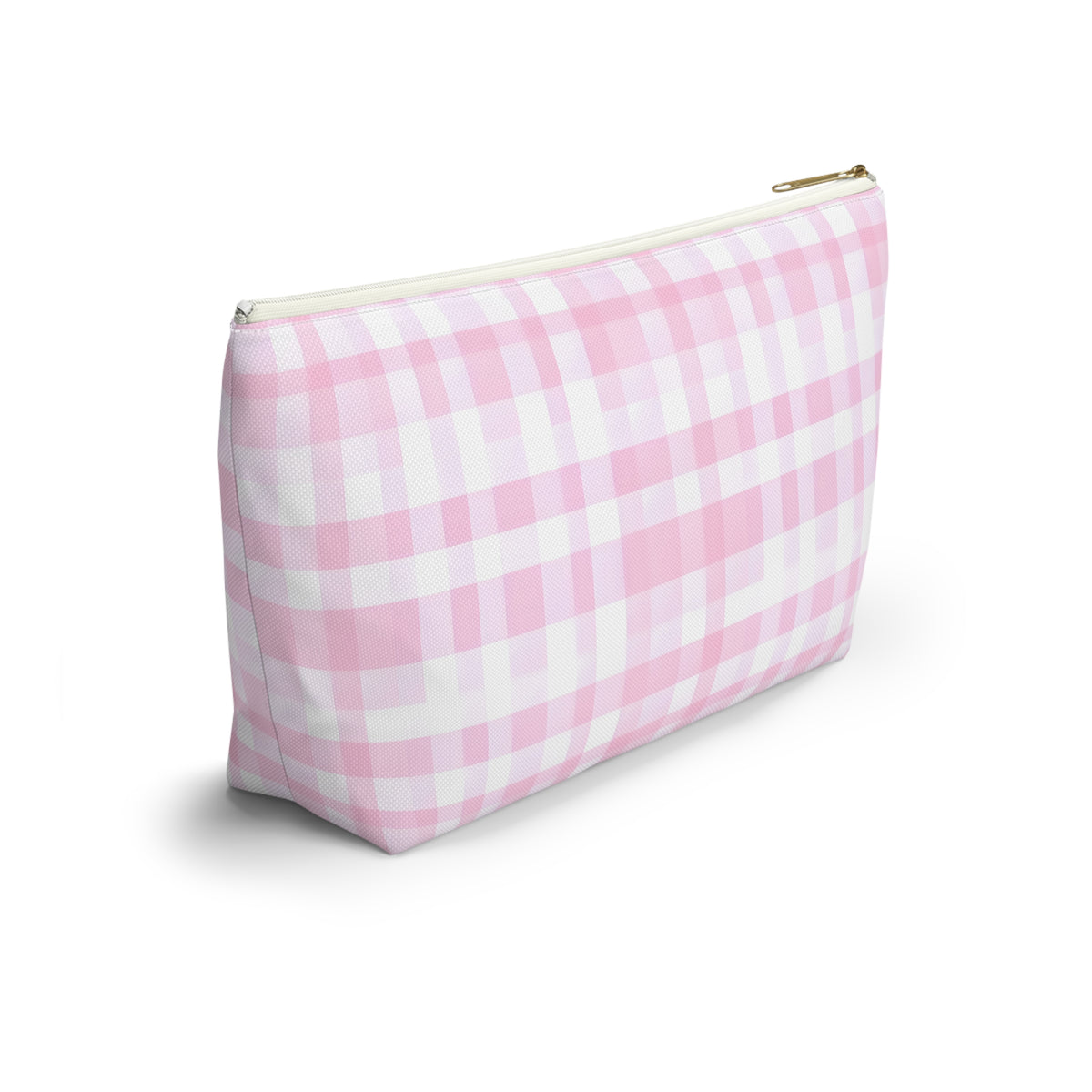 Chic Pink Plaid Accessory Pouch | Makeup Bag, Travel Organizer, Toiletry Case, Gift for Her, Cute Storage Solution