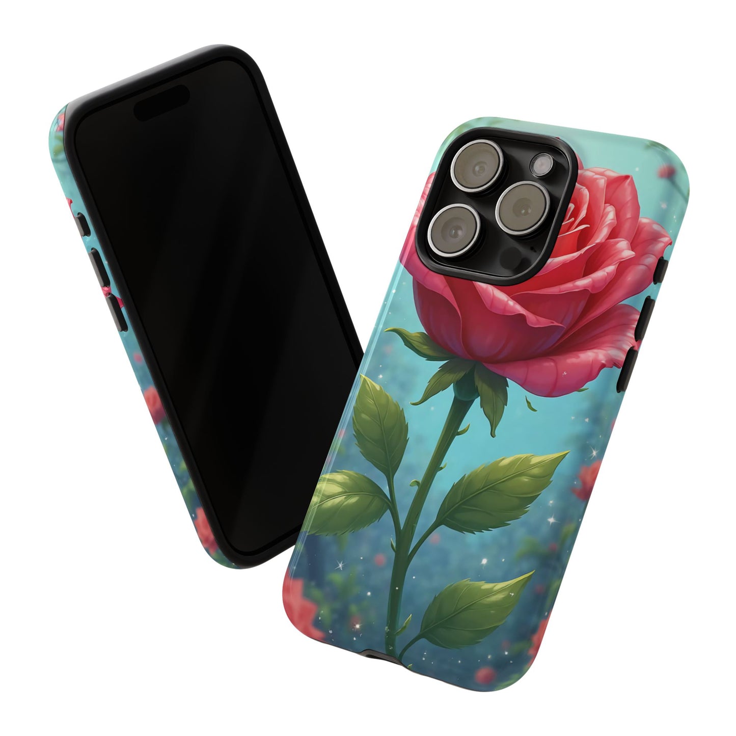 Floral Phone Case, Tough Cases with Elegant Rose Design, Stylish iPhone Cover, Rose Flower Gift for Nature Lovers, Unique Mobile Accessories