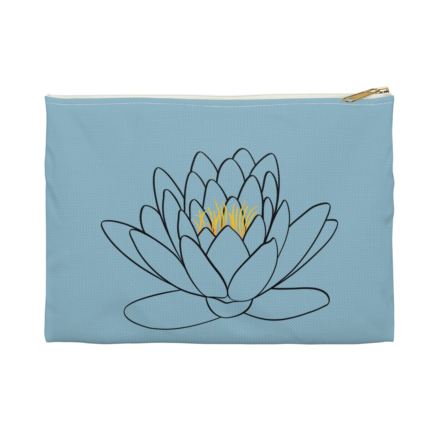 Lotus Pattern Accessory Pouch - Zen Gift for Her, Makeup Bag