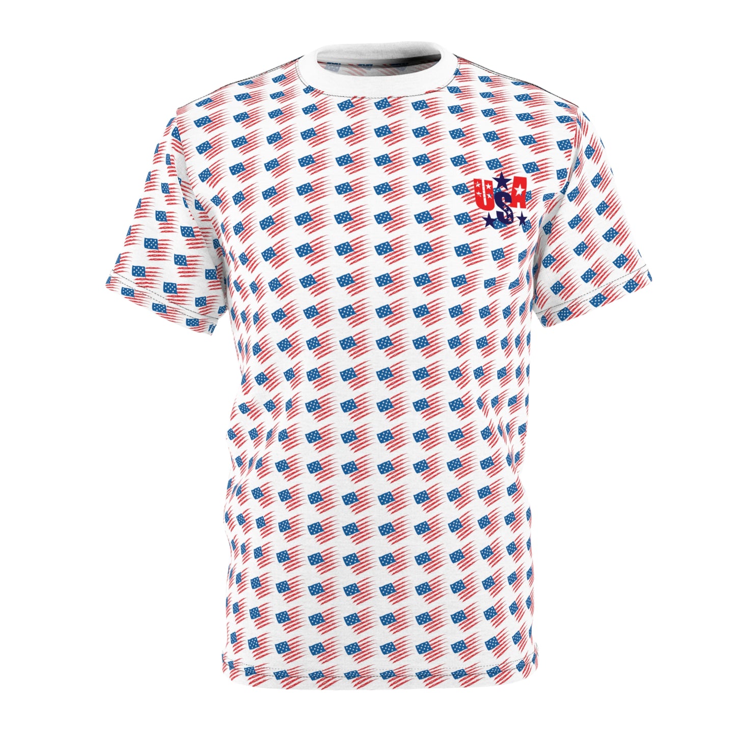 USA Flag Unisex Tee | Patriotic 4th of July Shirt, Independence Day Outfit, Red White Blue Top, Memorial Day Attire, Gift for Veterans