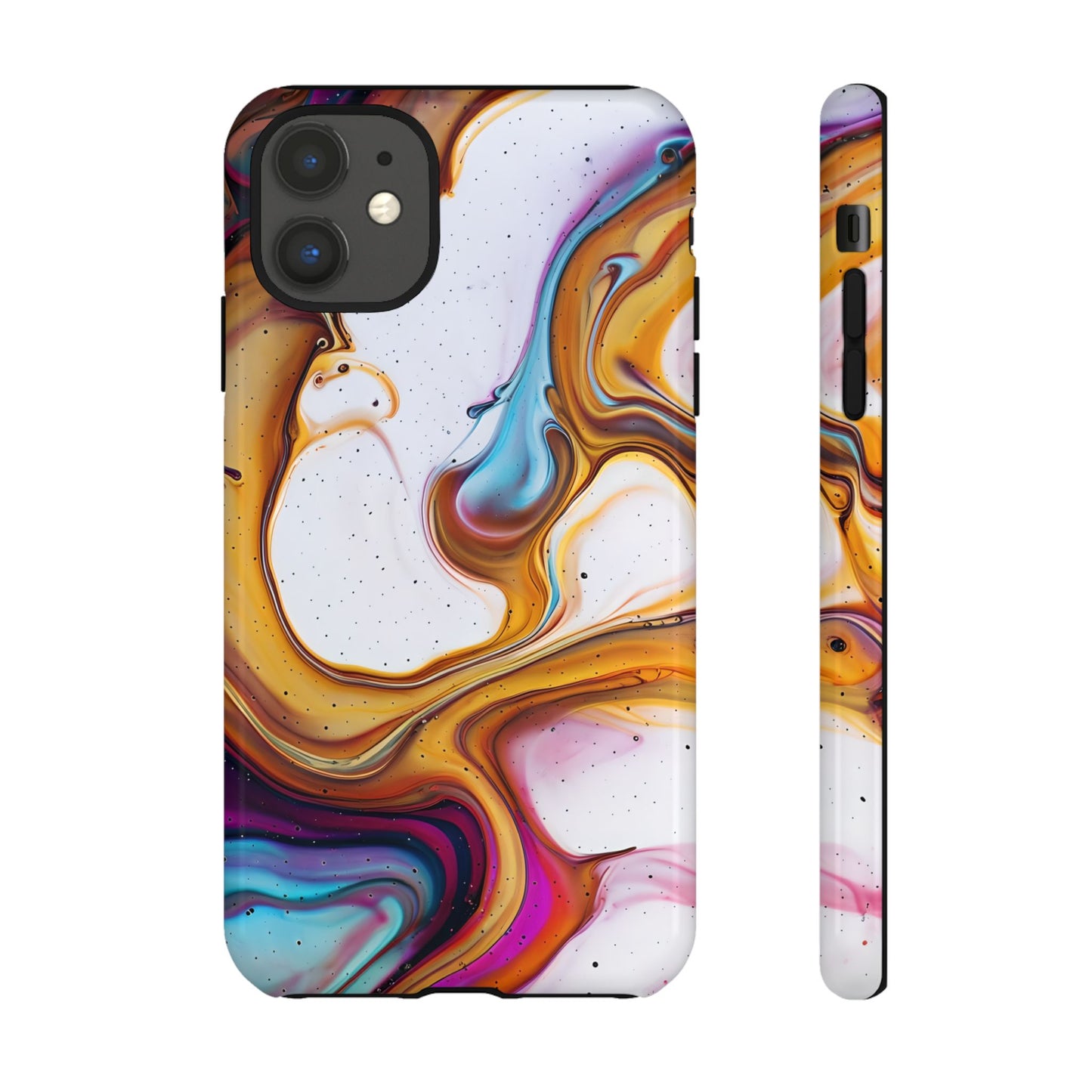 Artistic Phone Case, Tough Cases with Colorful Marble Design