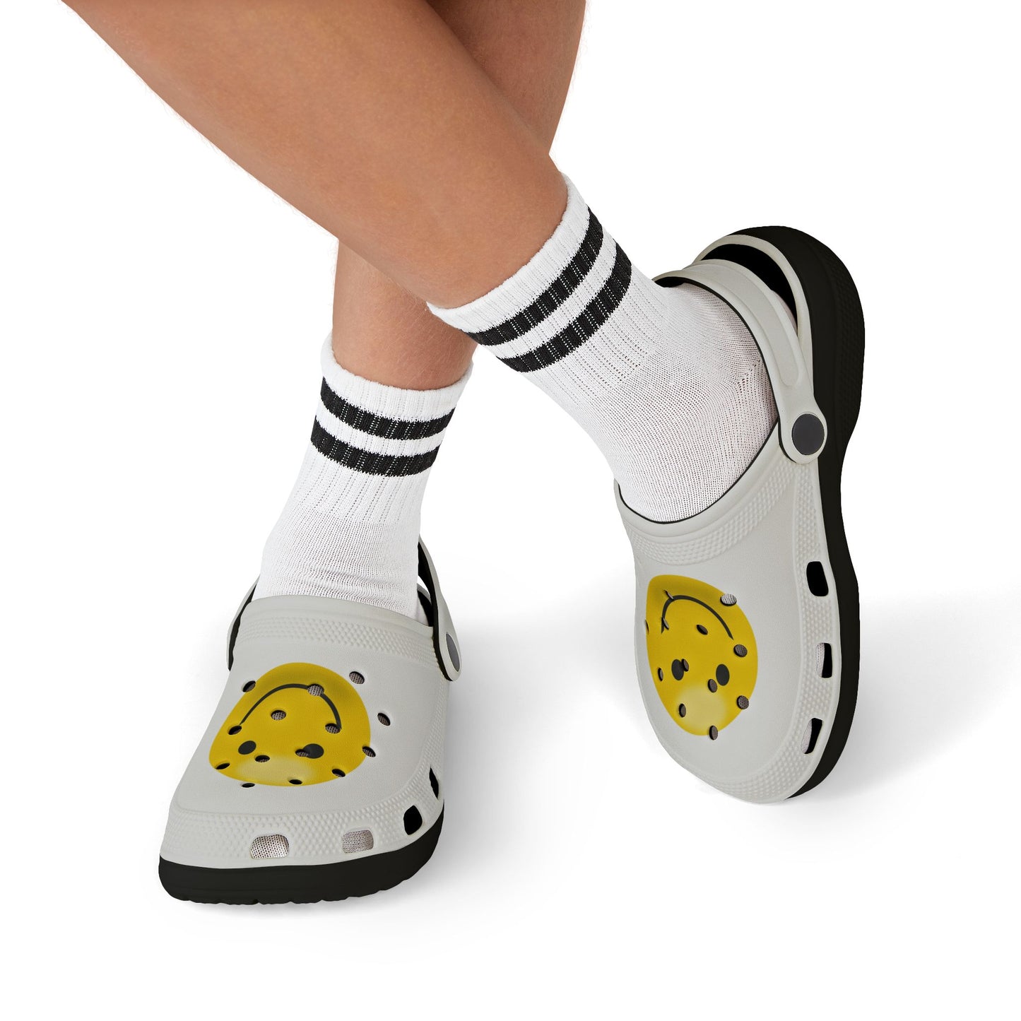 Smiley Face Clogs, Kid's EVA Foam Shoes, Comfortable Summer Footwear, Fun Playtime Shoes, Gift for Kids, Cute Garden Clogs