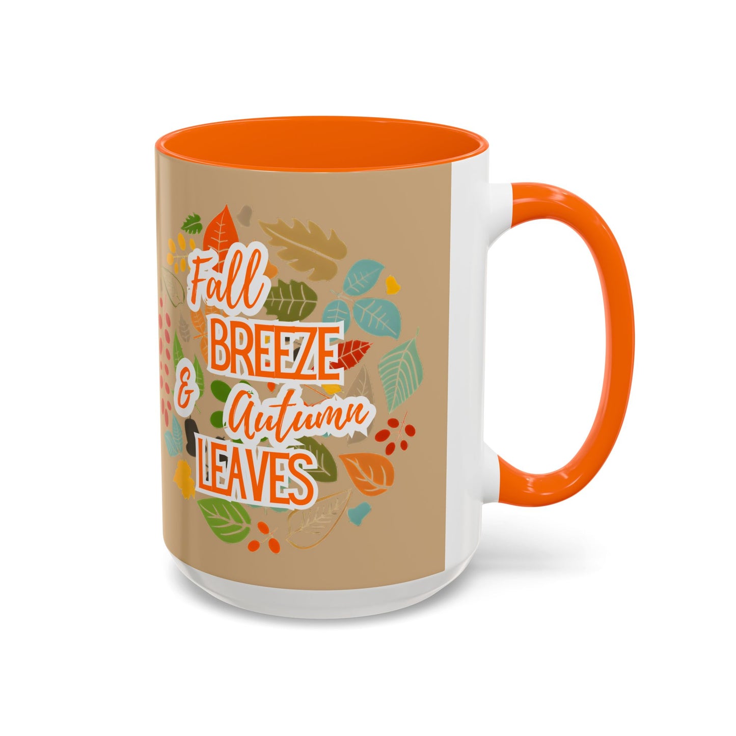 Fall Breeze & Leaves Coffee Mug, Autumn Mug, Seasonal Drinkware, Cozy Kitchen Decor, Perfect Gift for Fall Lovers