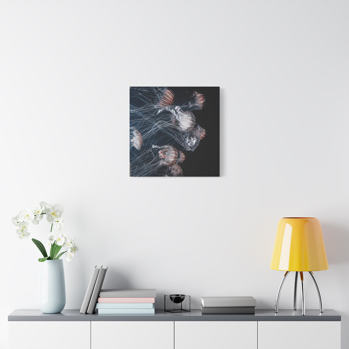 Jellyfish Swarm Matte Stretched Canvas