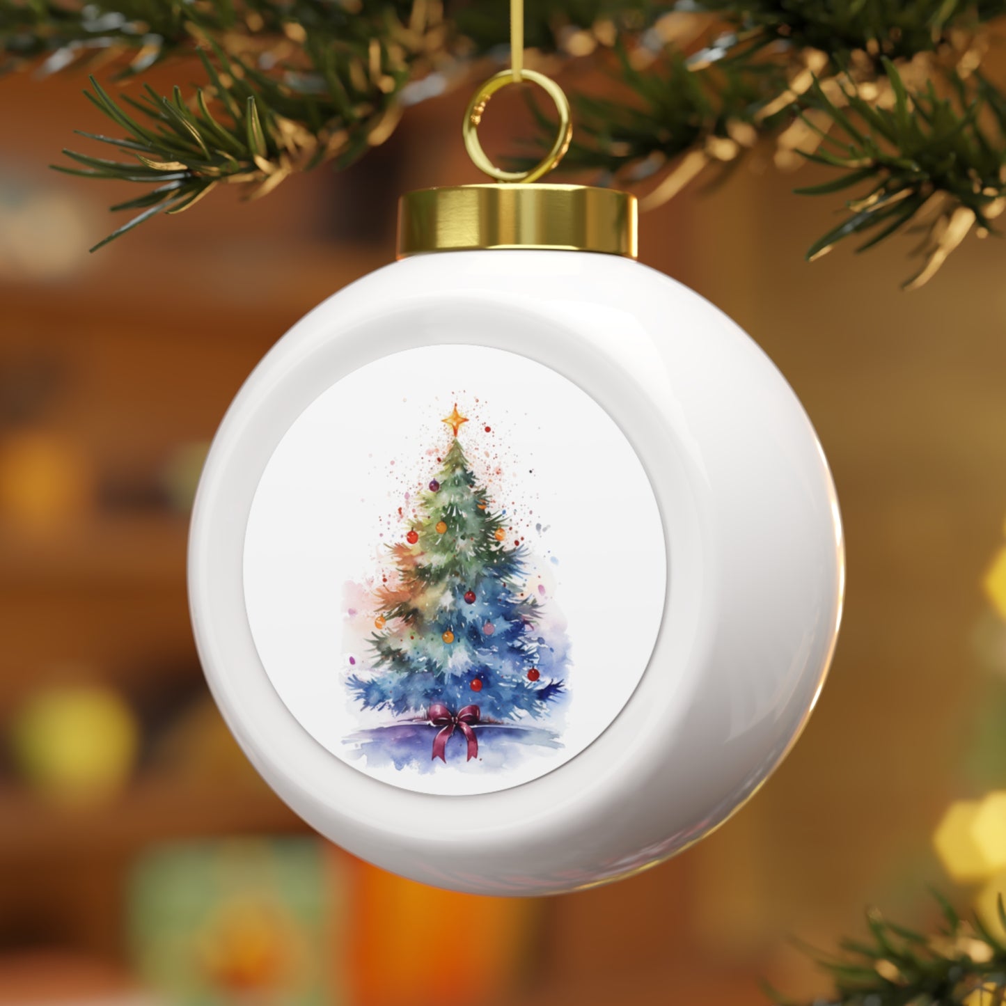 Vibrant Christmas Ball Ornament, Holiday Decor, Tree Decoration, Ornament Gift, Festive Home Decor