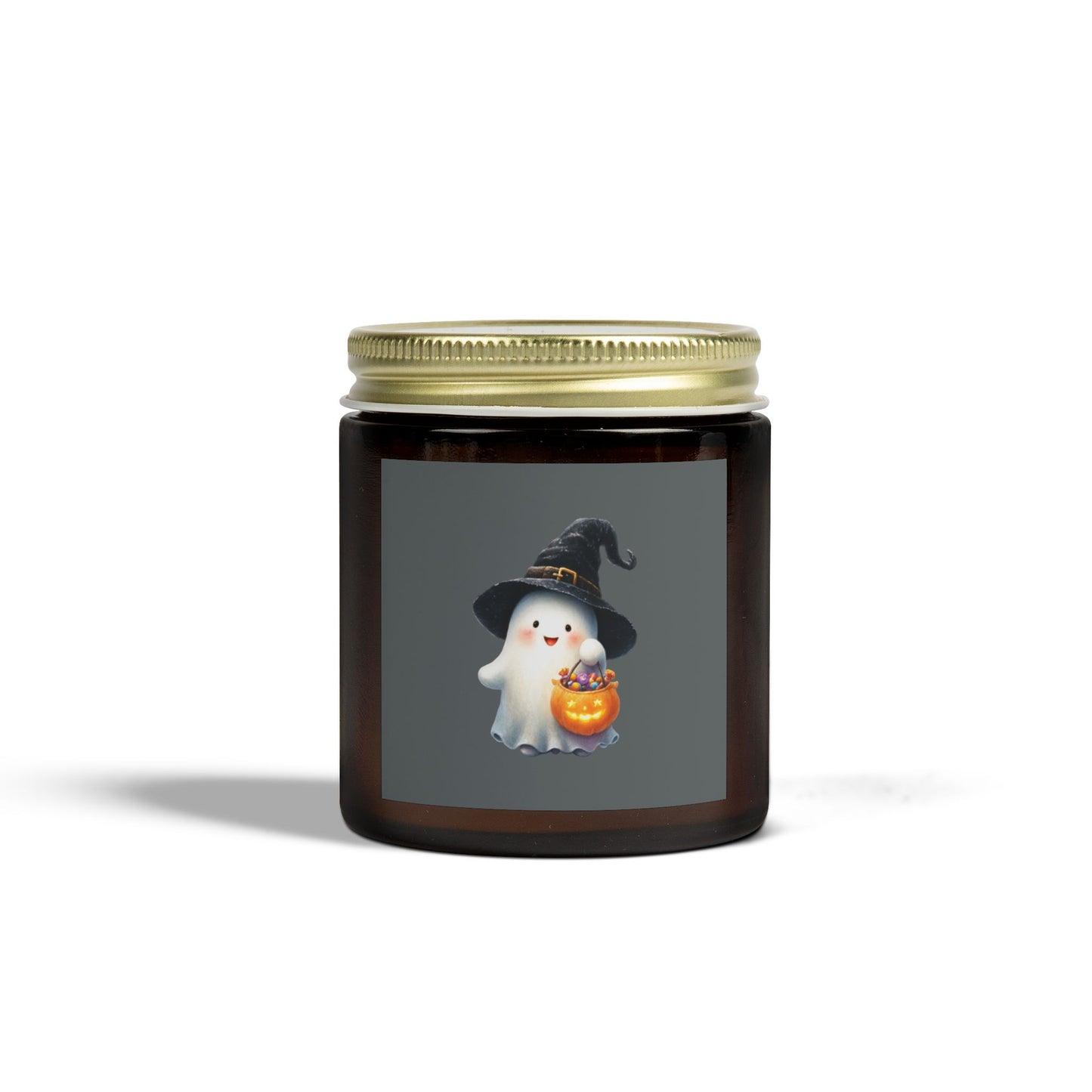 Halloween Scented Candle, Ghost Design, Eco-Friendly Coconut Apricot Wax, 4oz 9oz Pumpkin Spice, Autumn Decor, Gift Idea
