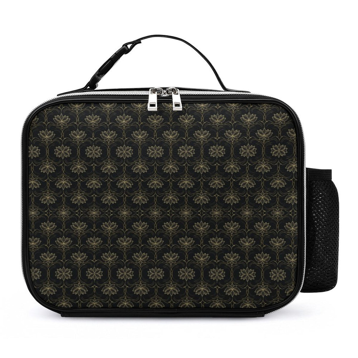 PU Leak-proof Lunch Bag with Detachable Buckled Handle