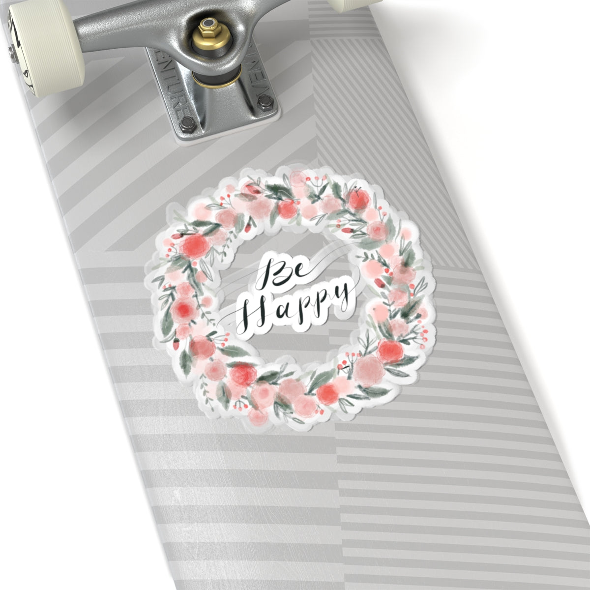 Floral Be Happy Stickers, Cute Stickers for Laptops, Journals, Scrapbooking, Gifts, Self-Care Decor