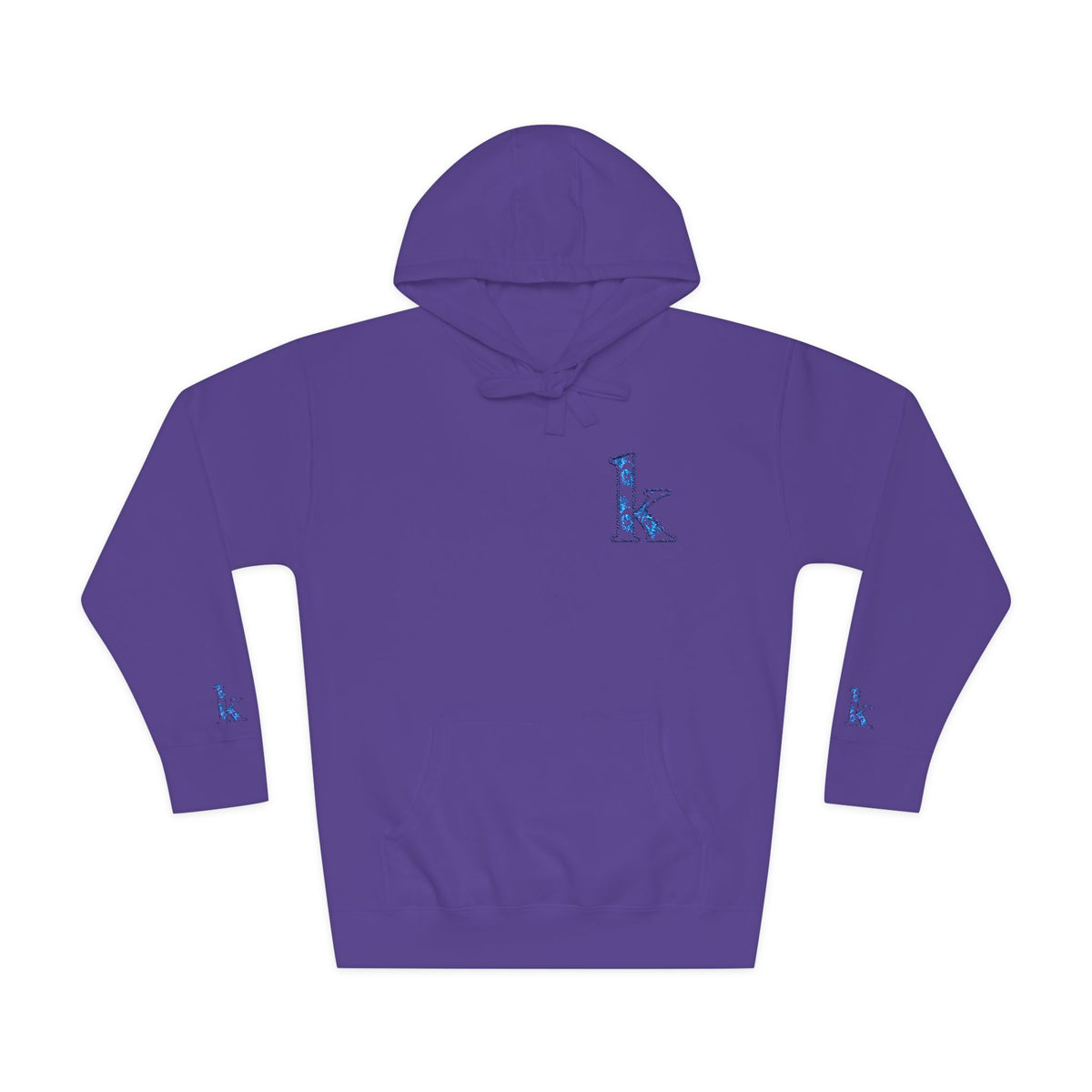 Cozy Floral Monogram Fleece Hoodie for Unisex - Perfect Gift for Birthdays, Valentine’s Day, Casual Wear, Adventure