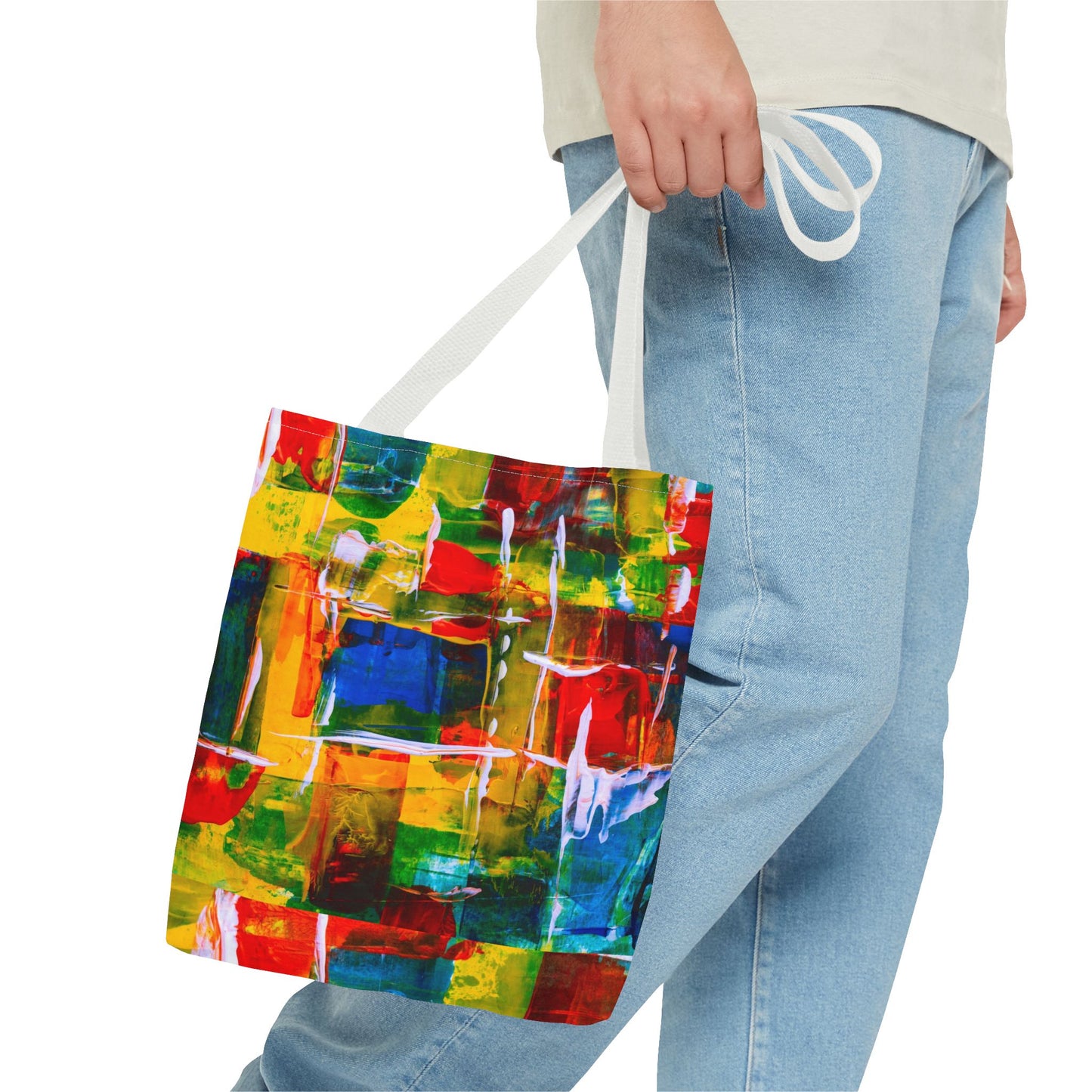 Vibrant Art Tote Bag, Colorful Shopping Bag, Summer Tote, Beach Bag