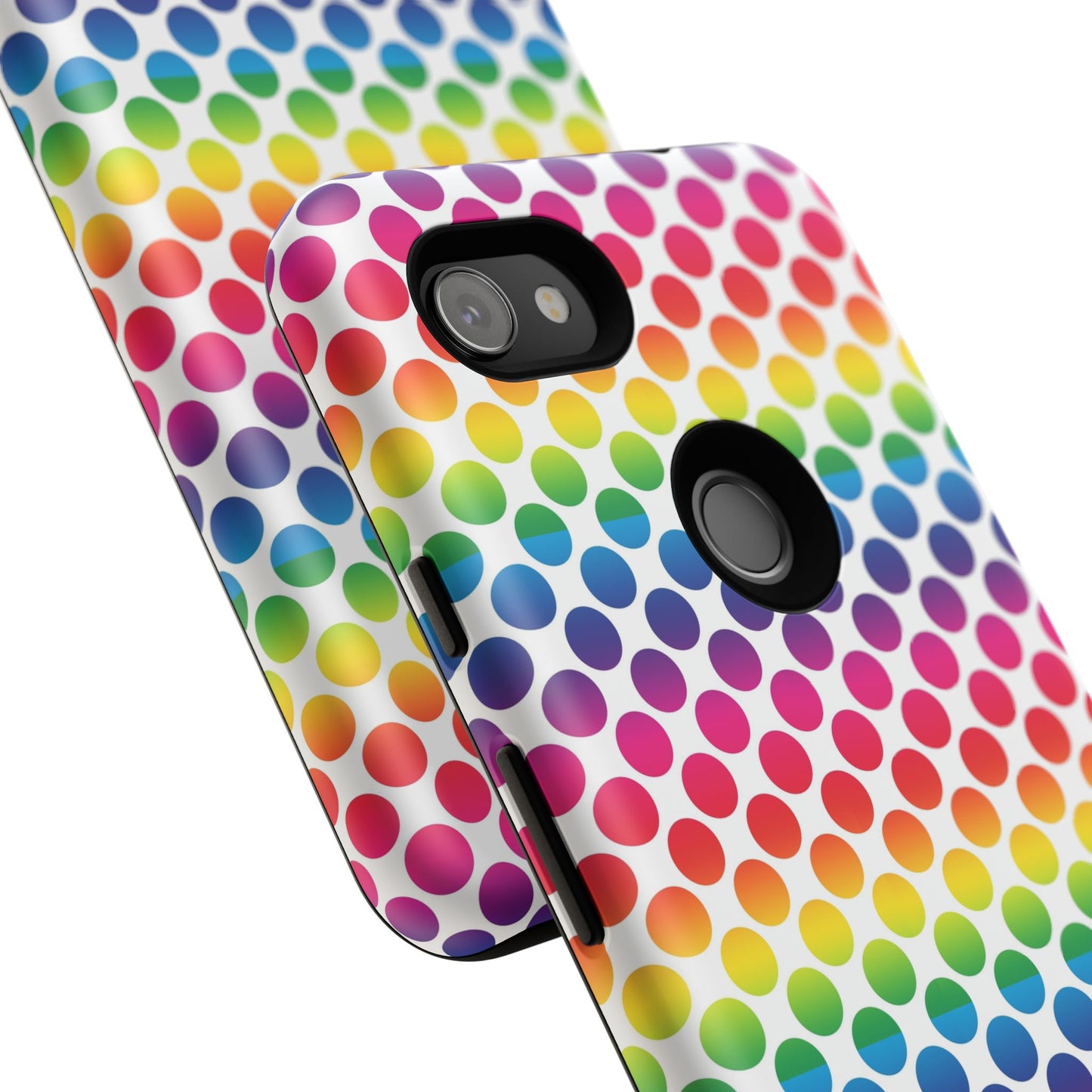 Rainbow Dot Phone Case, Colorful Phone Cover, Fun Phone Accessory, Gift for Friends, Trendy Mobile Case