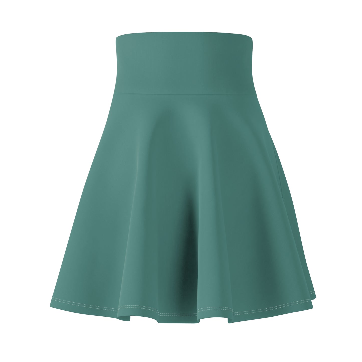 Teal Floral Women's Skater Skirt, Flowy Skirt, Casual Summer Skirt, Beach Outfit, Gift for Her, Festival Wear