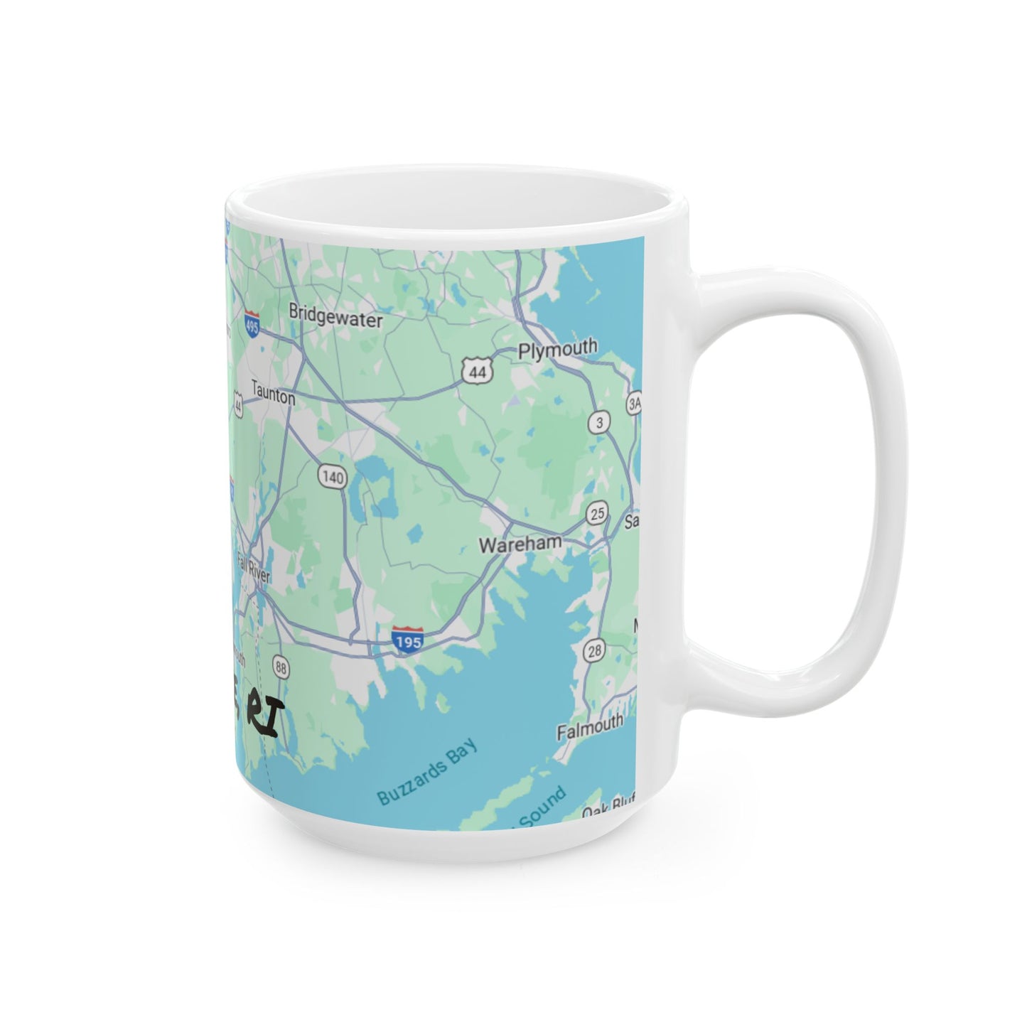 Custom Providence, RI Map Mug, Unique Ceramic Coffee Cup, Personalized Gift for Travelers, Rhode Island Souvenir, Heart Map Design