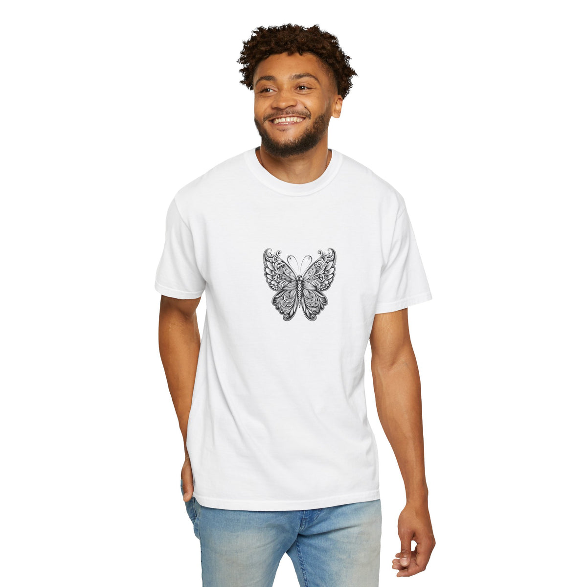 Bohemian Butterfly T-shirt, Unisex Clothing, Nature Inspired Tee, Gift for Her, Casual Wear, Summer Fashion