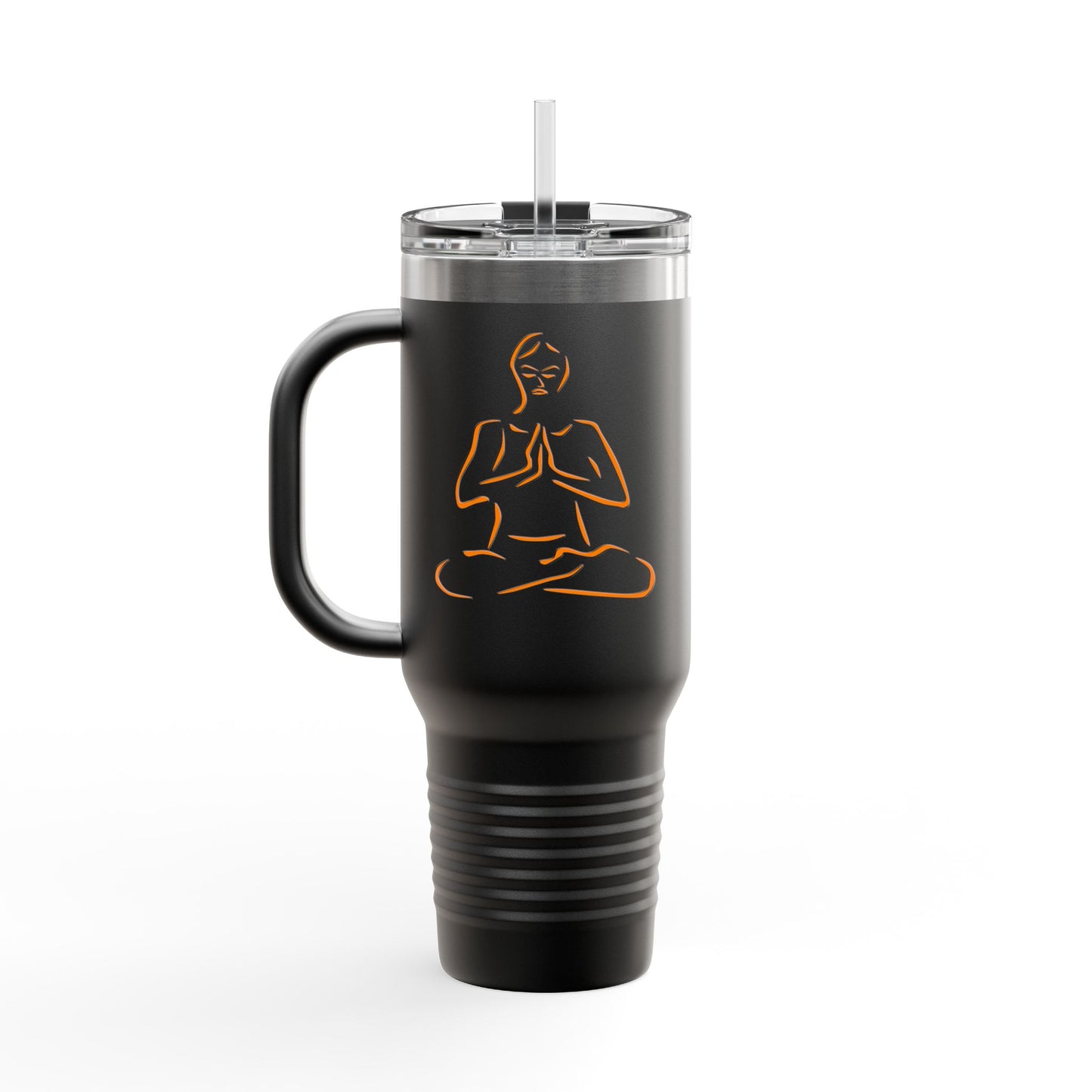 Mindful Travel Mug, Zen Coffee Cup, 40oz Insulated Flask, Inspirational Drinkware, Yoga Gift, Eco-Friendly Travel Tumbler