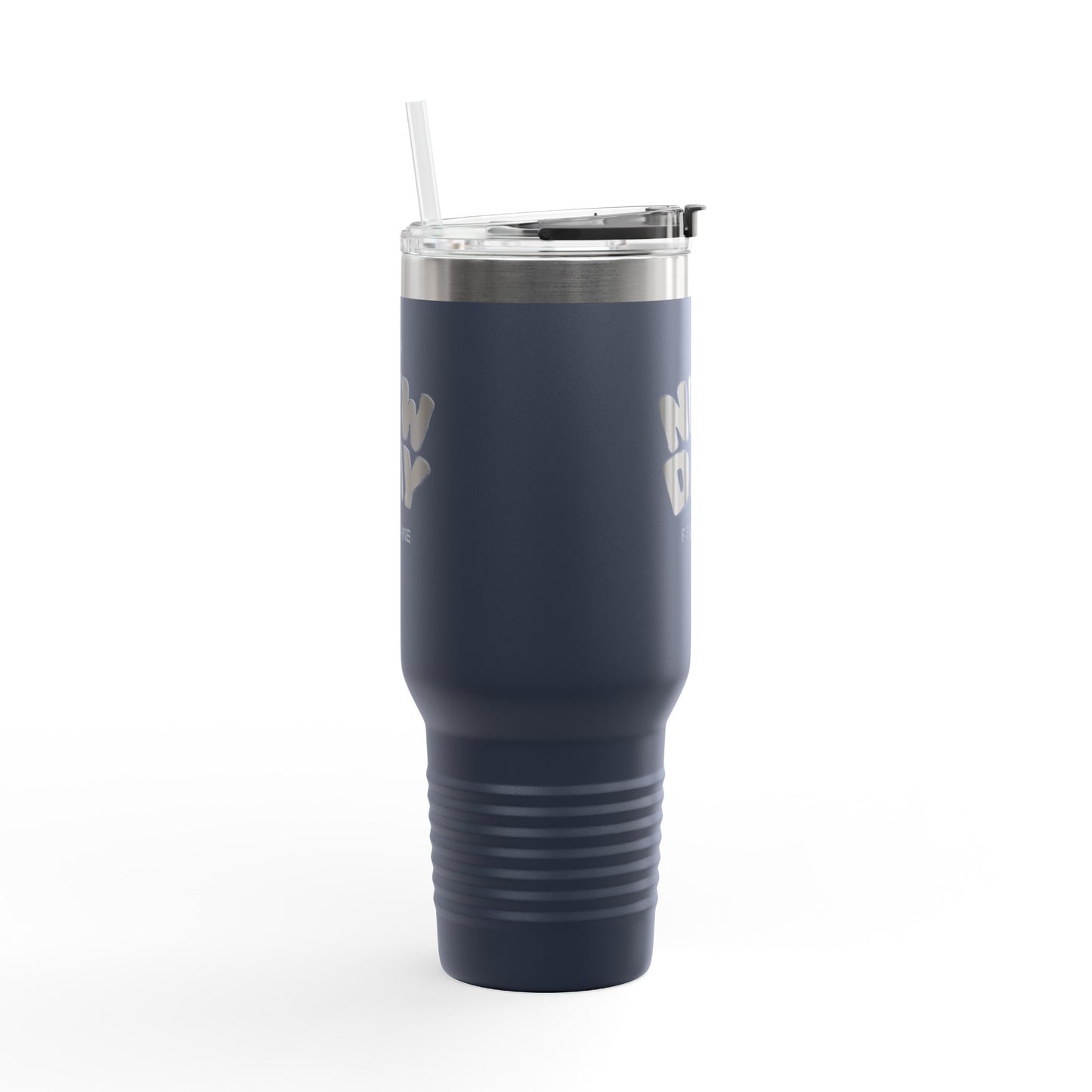Insulated Travel Mug - 'It's a New Day' - 40oz Coffee Cup, Perfect for Road Trips, Morning Commute, Gifts, Eco-Friendly, Reusable