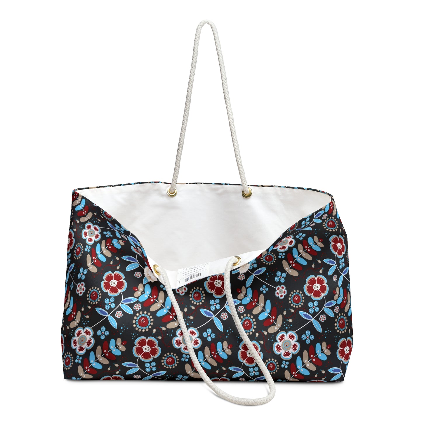 Floral Weekender Bag - Stylish Travel Tote for Weekend Getaways, Beach Days, Gym, Gifts, and Festivals