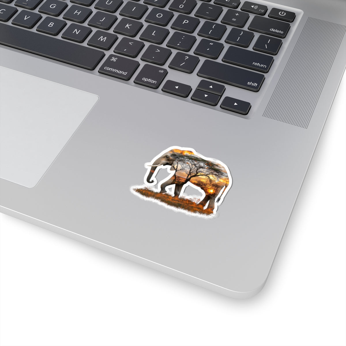 Wildlife Elephant Kiss-Cut Stickers - Nature Lover Decor, Laptop Sticker, Scrapbooking, Gift for Animal Enthusiasts
