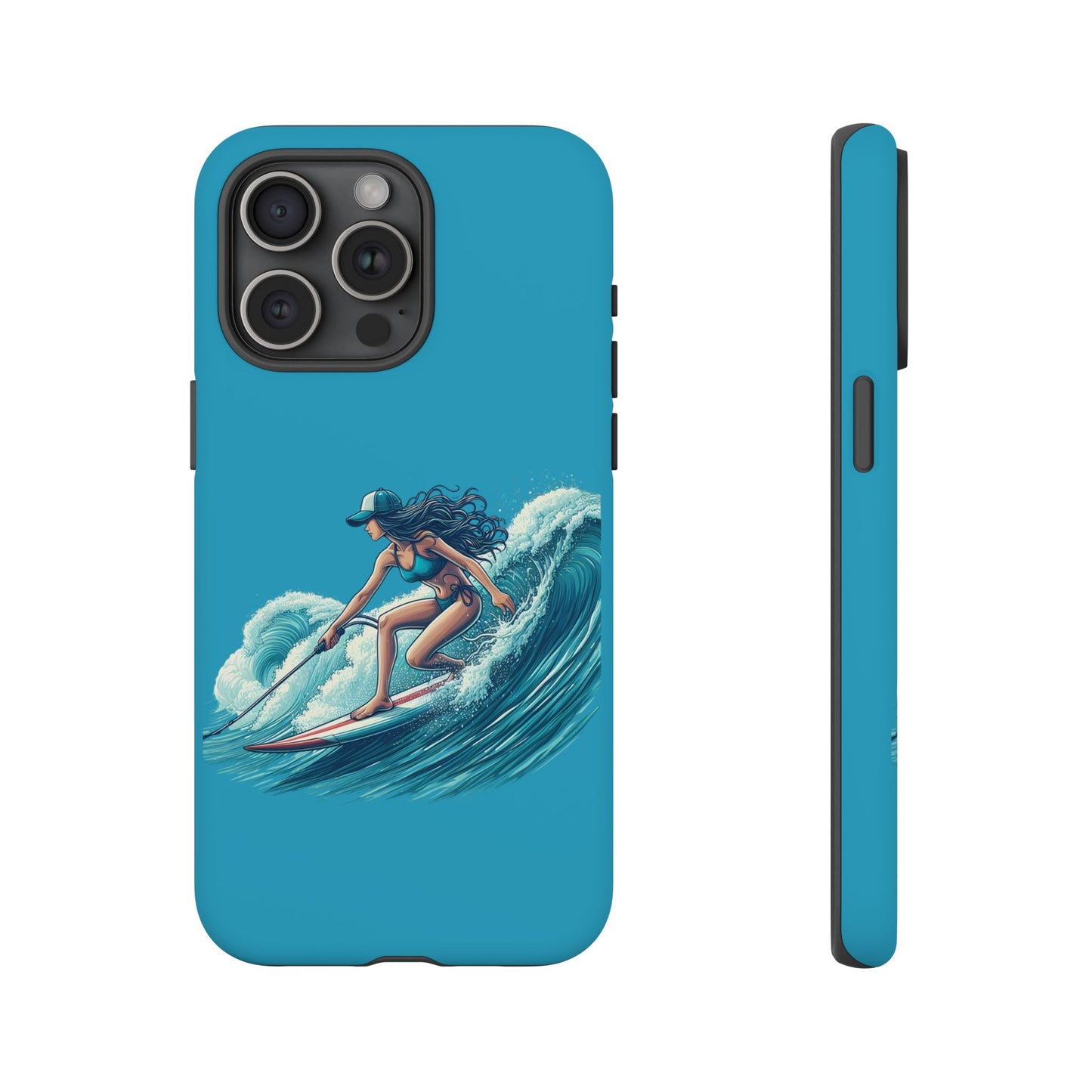 Surfing Phone Case, Coastal Vibes Phone Cover, Tough Cases for Beach Lovers, Ocean Art Phone Accessories, Summer Gift Idea