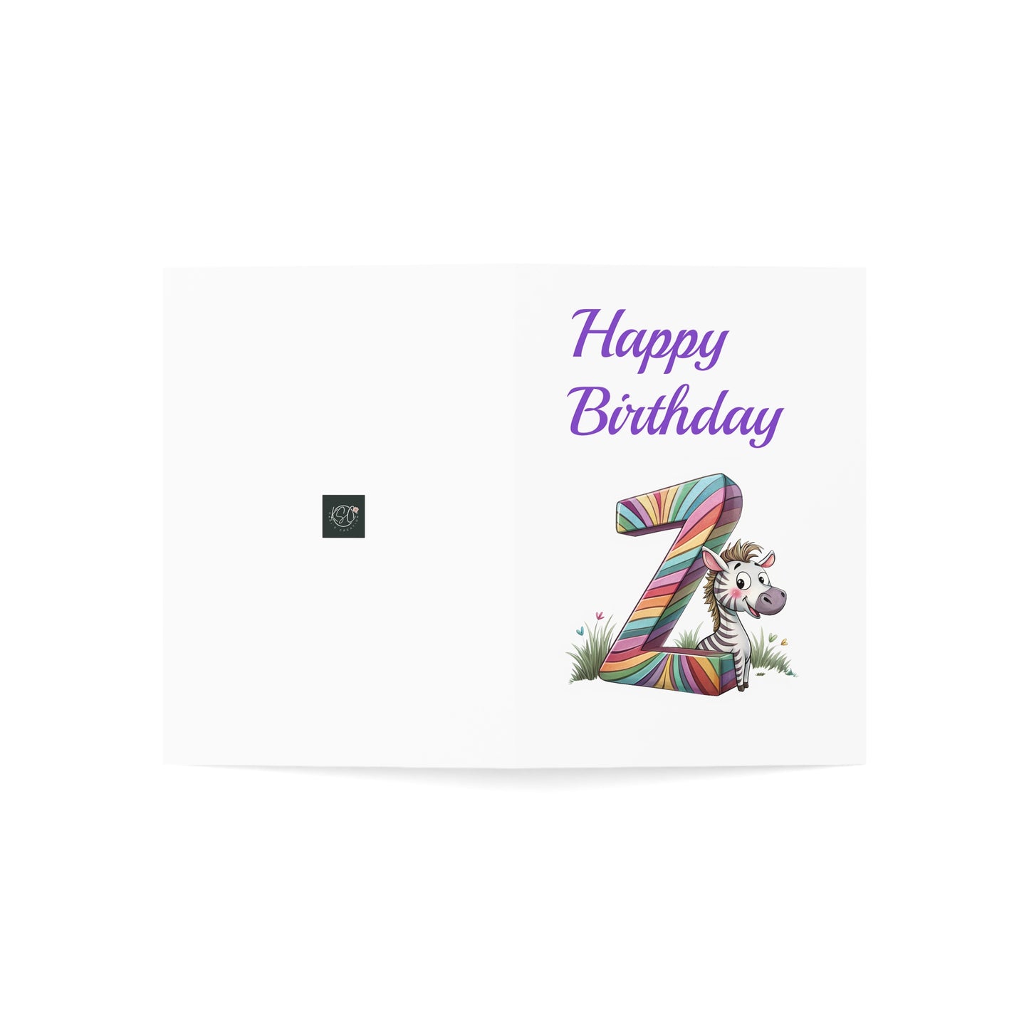 Colorful Zebra Birthday Greeting Cards - 1, 10, 30, or 50pcs - Kids Birthday, Celebration, Party Invitations, Unique Cards