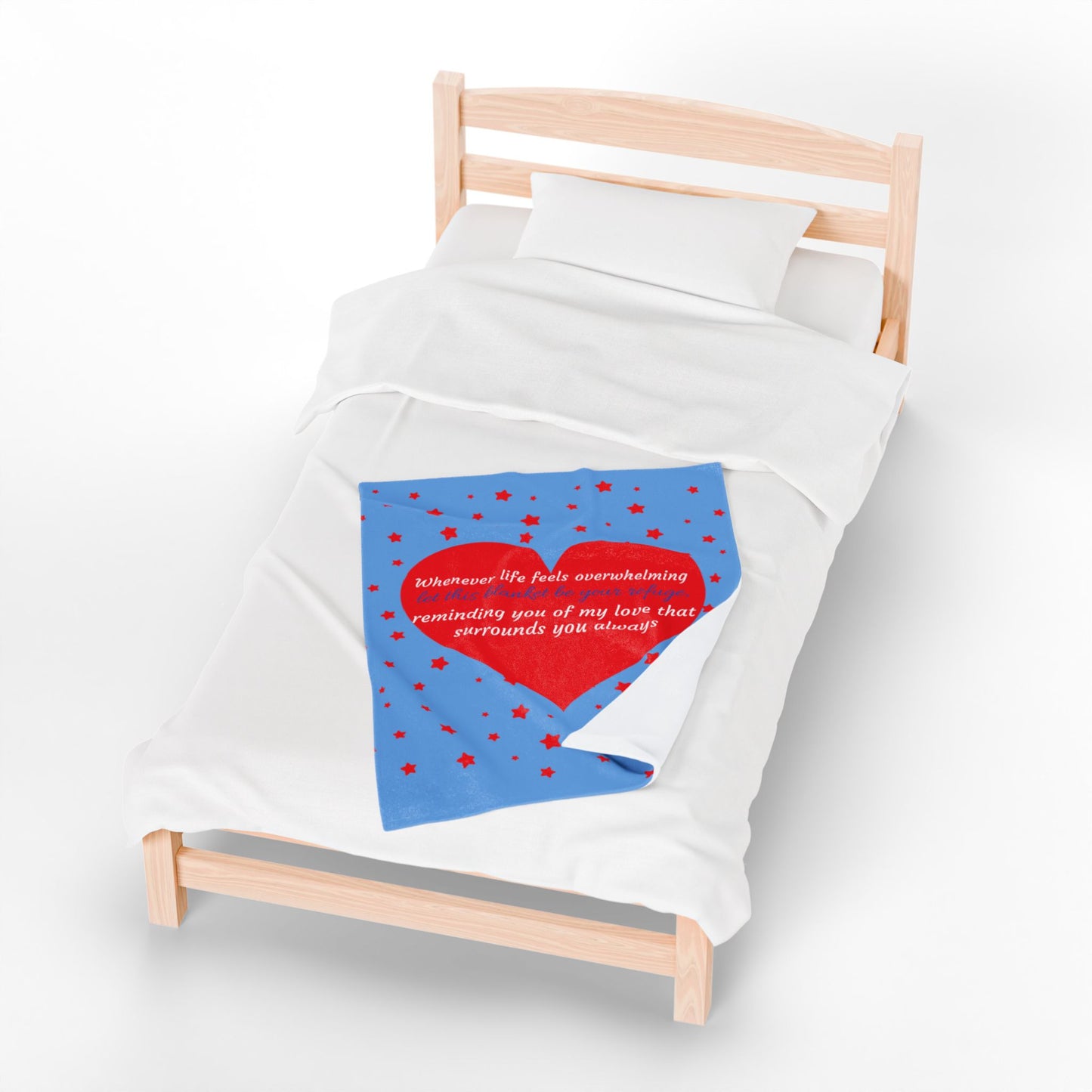 Heart Message Plush Blanket — 'Whenever life feels overwhelming…' Comfort Throw for Loved Ones
