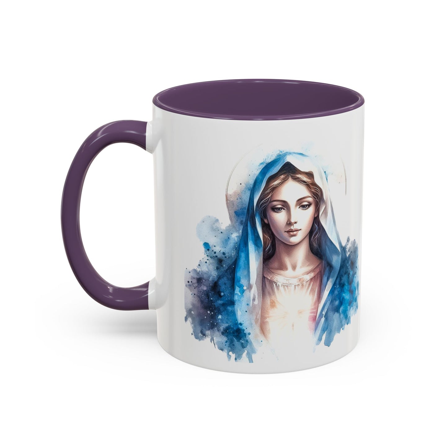 Serene Virgin Mary Coffee Mug - Spiritual Inspiration, Gift for Faith Lovers, Home Decor, Mother's Day, Religious Art