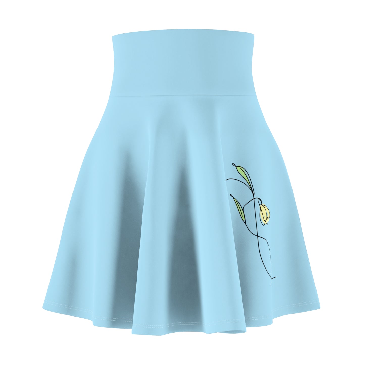 Women's Floral Skater Skirt, Cute Casual Skirt, Spring Fashion, Summer Outfit, Birthday Gift, Boho Style