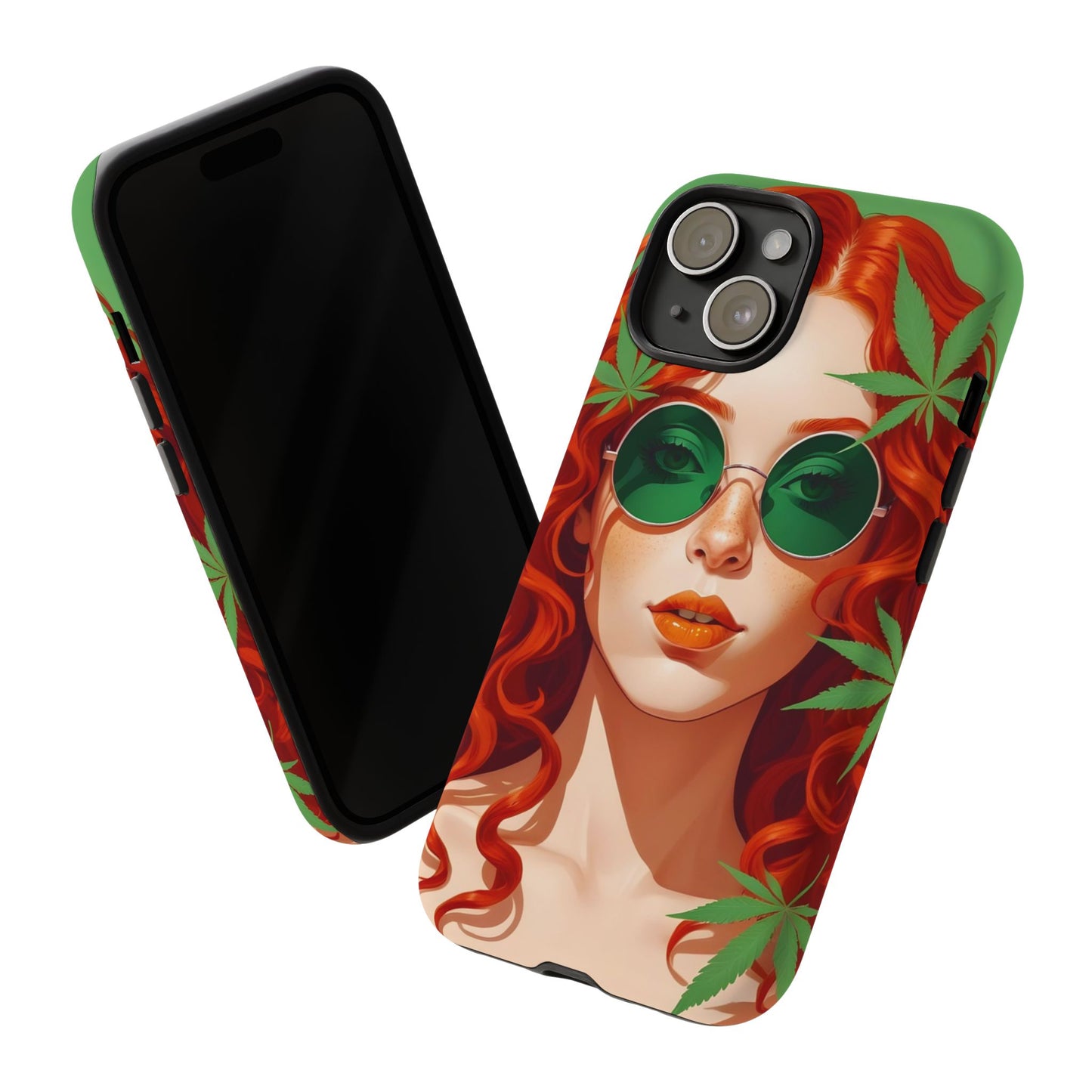 Vibrant Phone Case with Retro Greenery Design, Trendy Case for Casual Look, Gift for Her, Summer Vibes, Unique Phone Accessory
