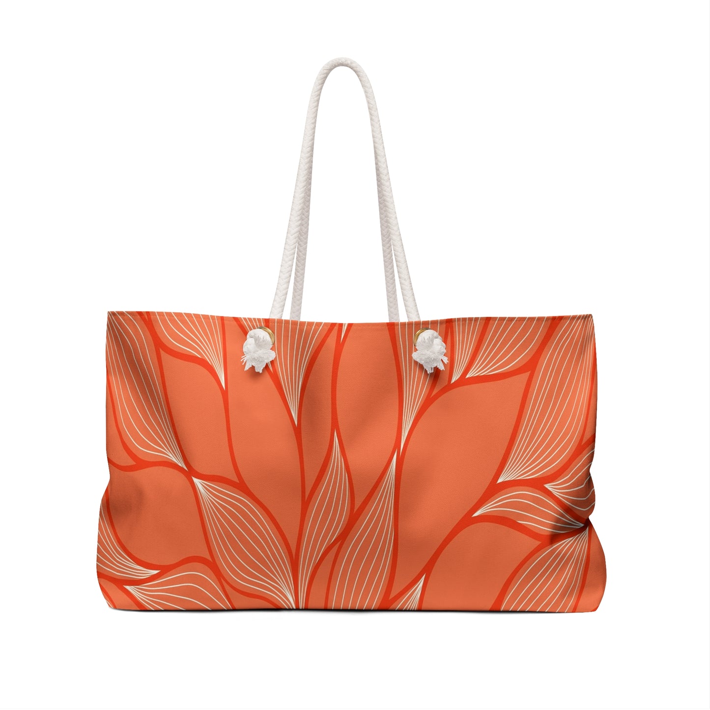 Stylish Weekender Bag with Elegant Leaf Design, Travel Tote, Beach Bag, Overnight Bag, Gift for Her, Summer Essentials