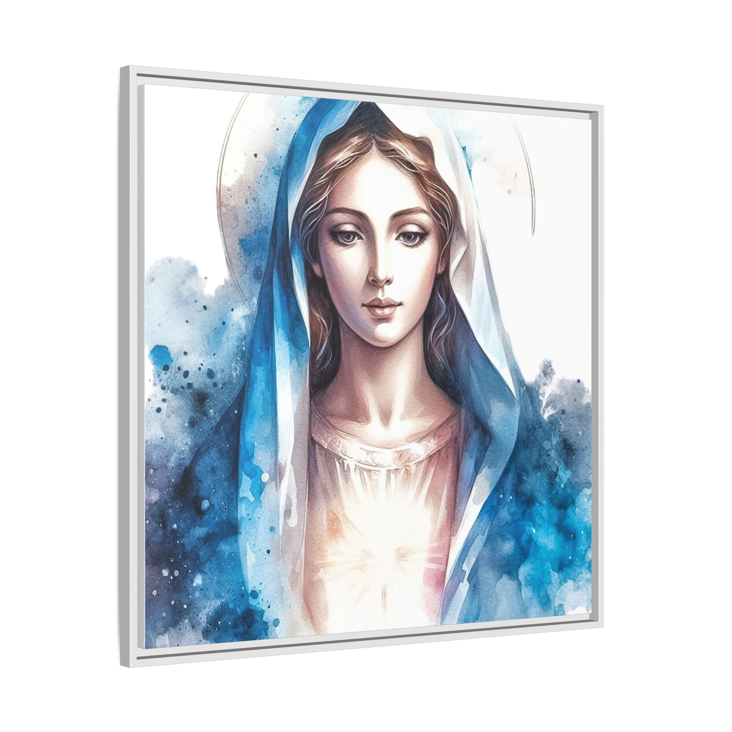 Framed Canvas Art Print, Spiritual Decor, Religious Artwork, Wall Decor, Gift for Faith, Elegant Home Decoration