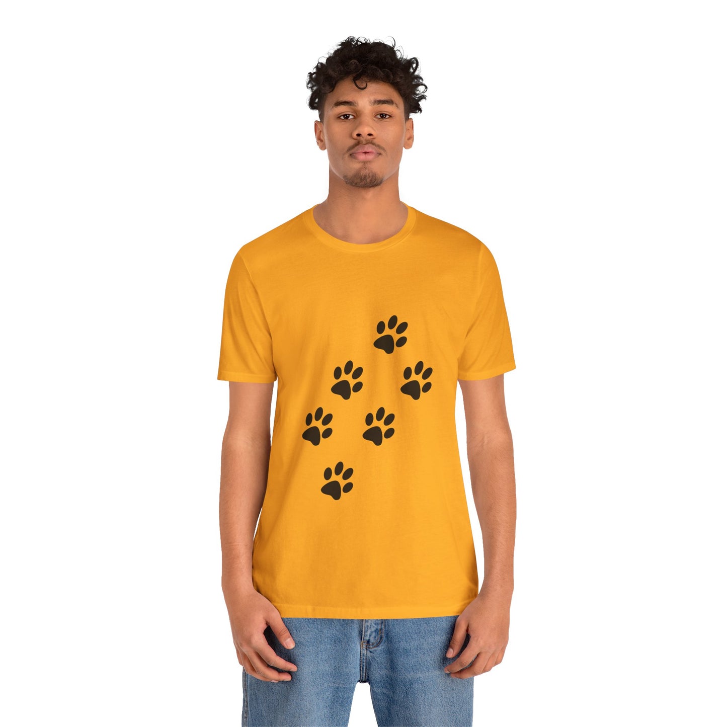 Paw Print Short Sleeve Tee | Unisex Animal Lover Shirt, Pet Owner Gift, Casual Wear, Gifts for Dog Lovers, Comfortable T-Shirt