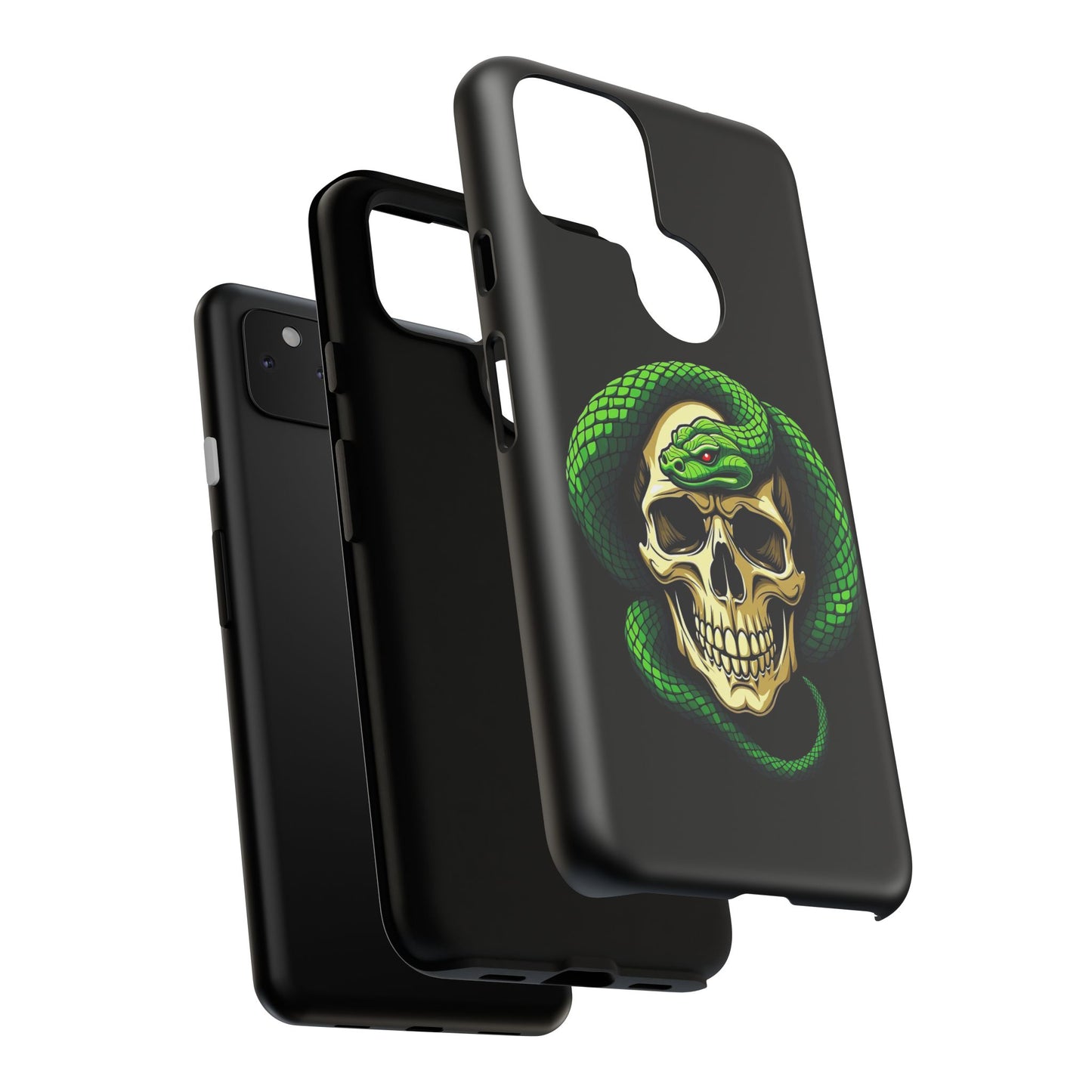 Skull & Snake Phone Case | Tough Cases, Protective Cover, Edgy Phone Accessories, Gothic Gift, Halloween Decor