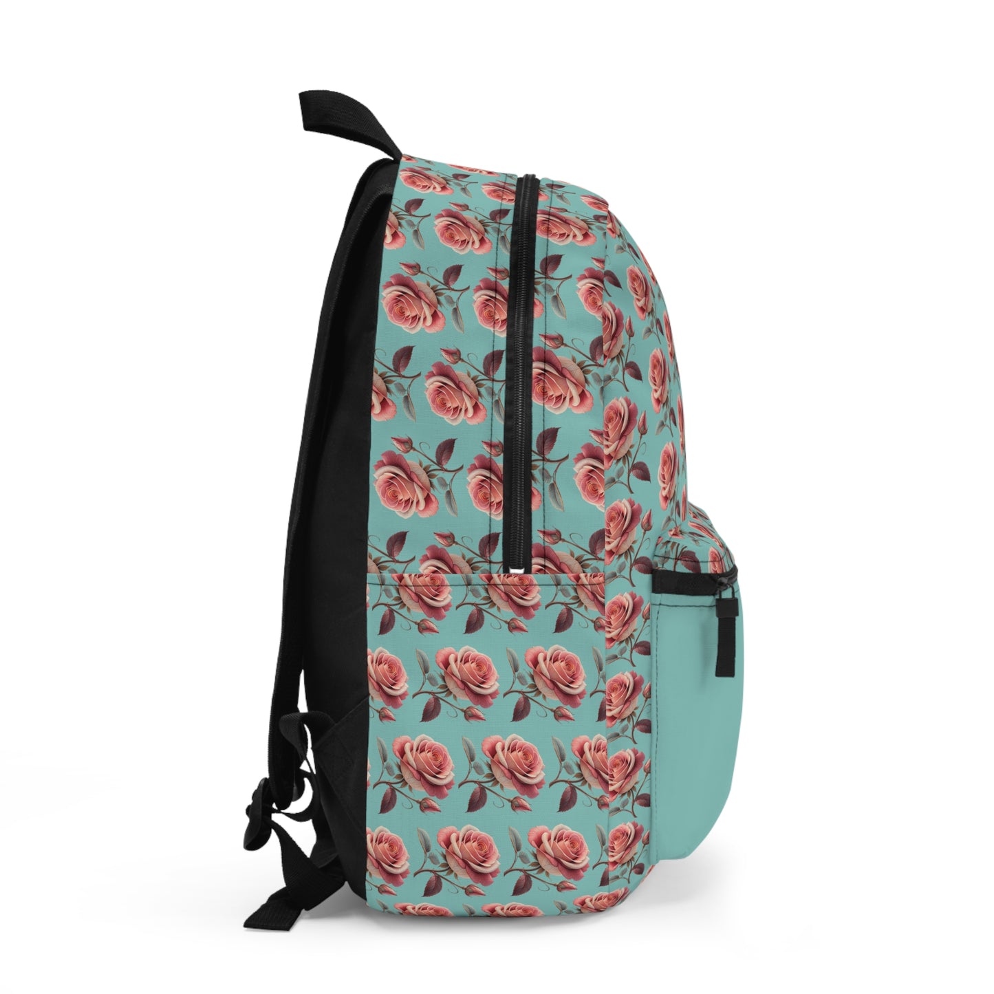 Floral Rose Pattern Backpack, Trendy School Bag, Cute Travel Rucksack, Stylish Accessories for Students, Ideal Gift for Her