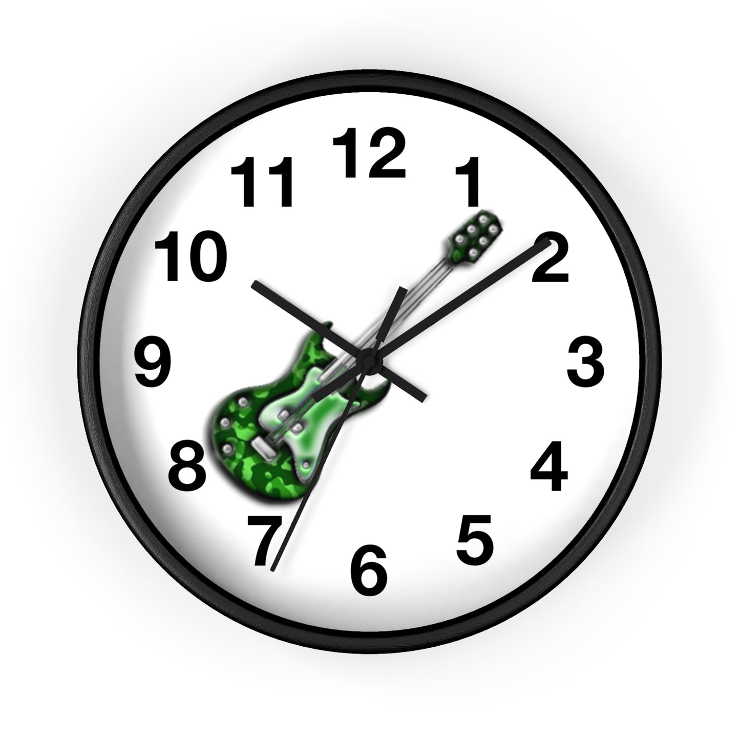 Guitar Wall Clock - Musicians Gift, Home Decor, Music Room Accessory, Timeless Instrument Art, Unique Bedroom Decor