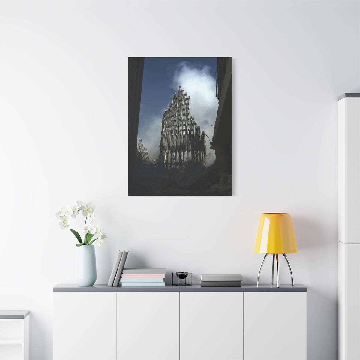 Matte Stretched Canvas - Ruined Cathedral Architectural Print