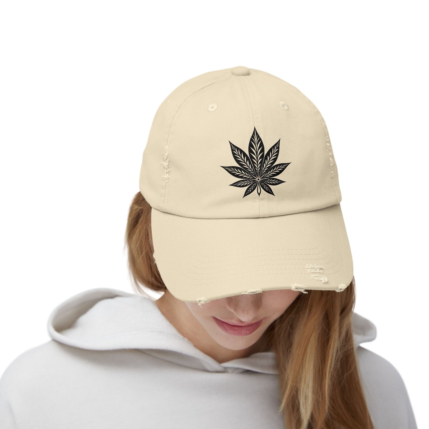 Distressed Embroidered Cap, Unisex Fashion Hat, Streetwear Accessory, Trendy Casual Wear, Gift for Him or Her