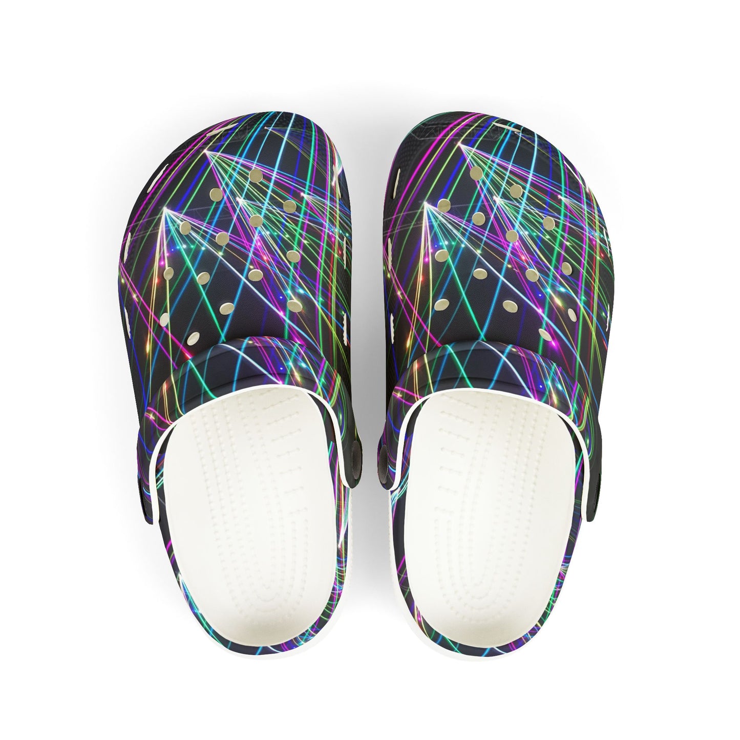 Vibrant Kid's EVA Foam Clogs, Colorful Slip-On Shoes for Fun Adventures, Neon Light Design, Ideal for Summer, Festivals, and Everyday Play