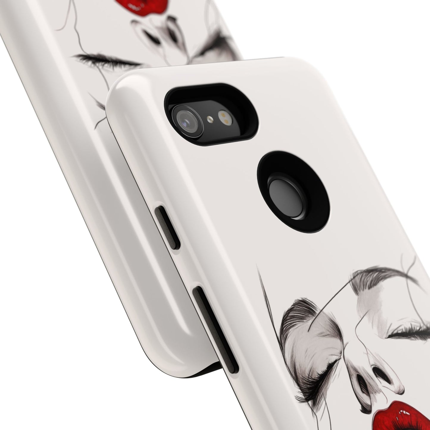 Stylish Phone Case with Artistic Lip Design, Femme Tech Accessory, Trendy Device Cover, Gift for Her, Unique Phone Accessories