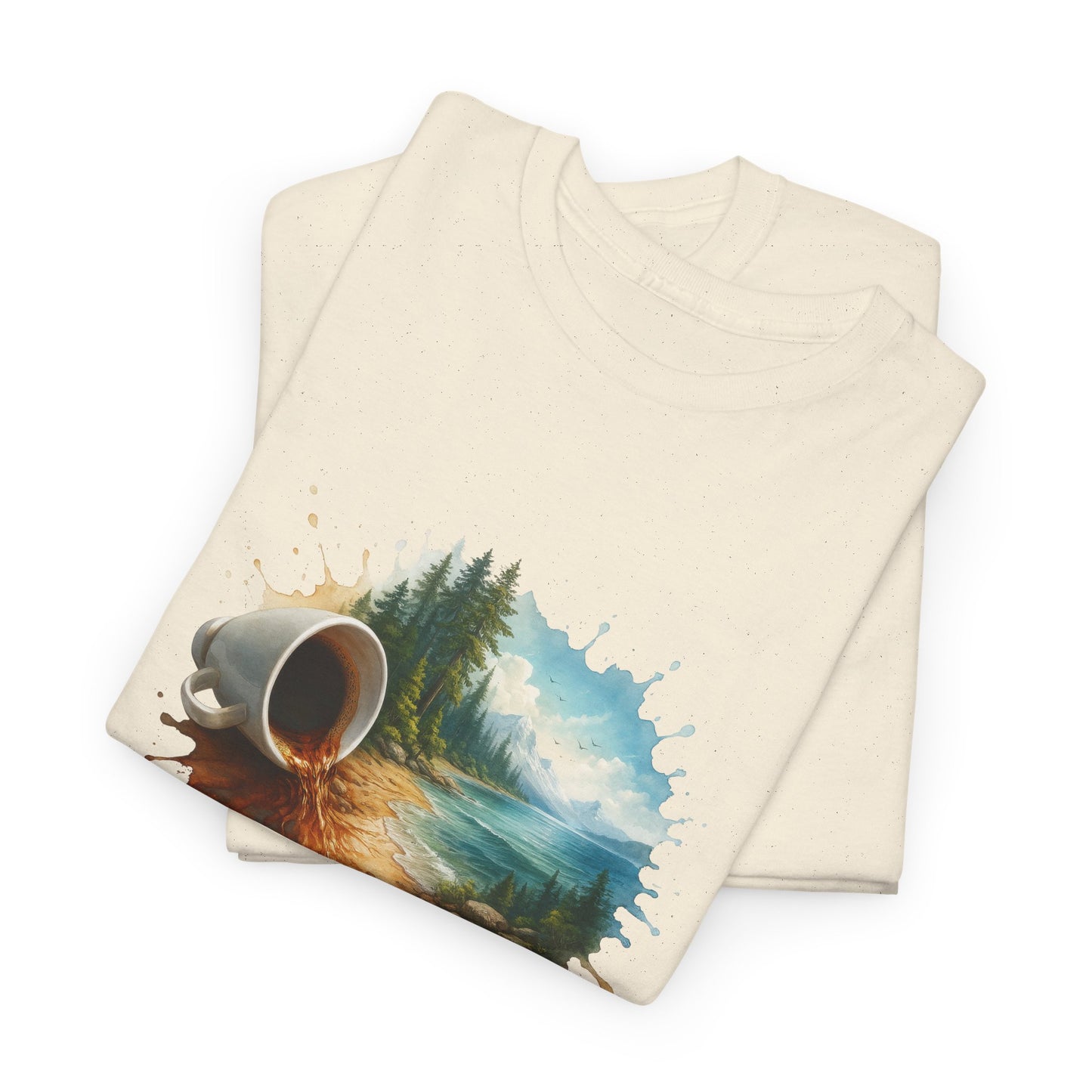 Nature-Inspired Unisex Heavy Cotton Tee, Casual Outfit, Gift for Nature Lovers, Camping Apparel, Outdoor Adventure Shirt