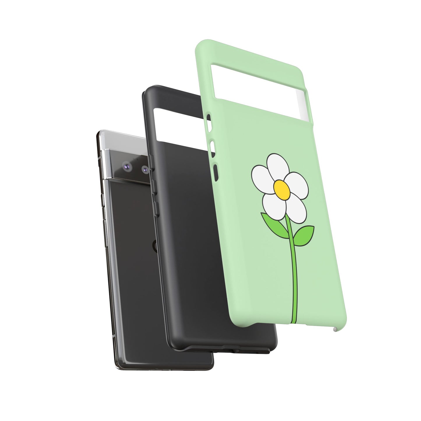 Floral Phone Case - Tough Cases for Nature Lovers, Cute Green Flower Design, iPhone Cover, Gift for Her, Spring Accessories