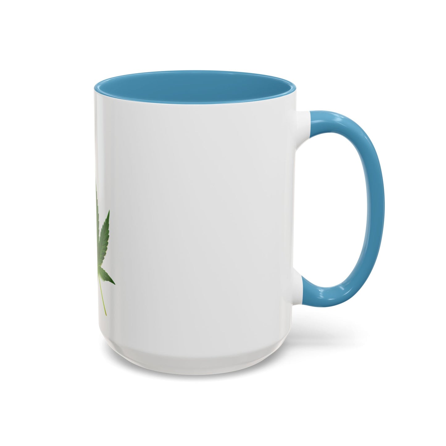 Marijuana Leaf Accent Coffee Mug | Cannabis Lover's Gift, Unique Coffee Cup, Pothead Mug, Stoner Gift Idea, Greenery Decor