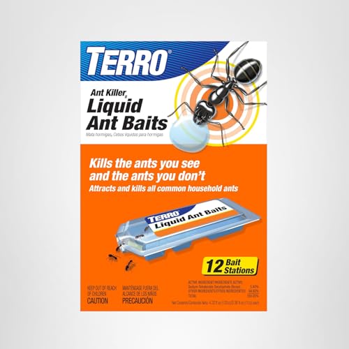 TERRO Ant Killer Bait Stations T300B - Liquid Bait to Eliminate Ants - Bait System - 12 Count Stations for Effective Indoor Ant Control