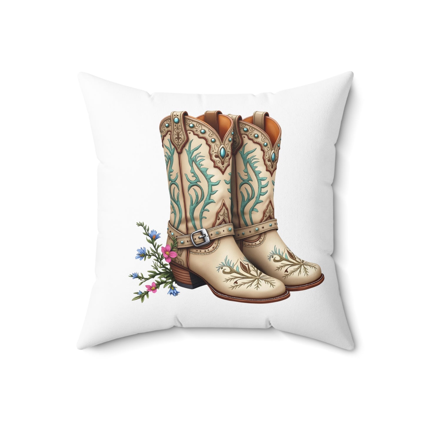 Rustic Cowboy Boots Pillow | Western Decor Cushion, Farmhouse Charm, Home Accent, Gift for Cowgirl, Country Decor