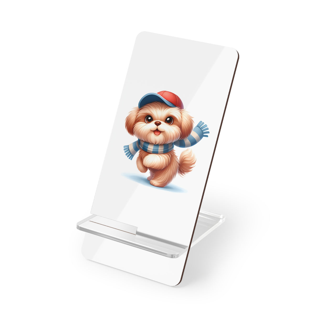 Cute Puppy Phone Stand — Foldable Mobile Display Stand with Adorable Dog Design