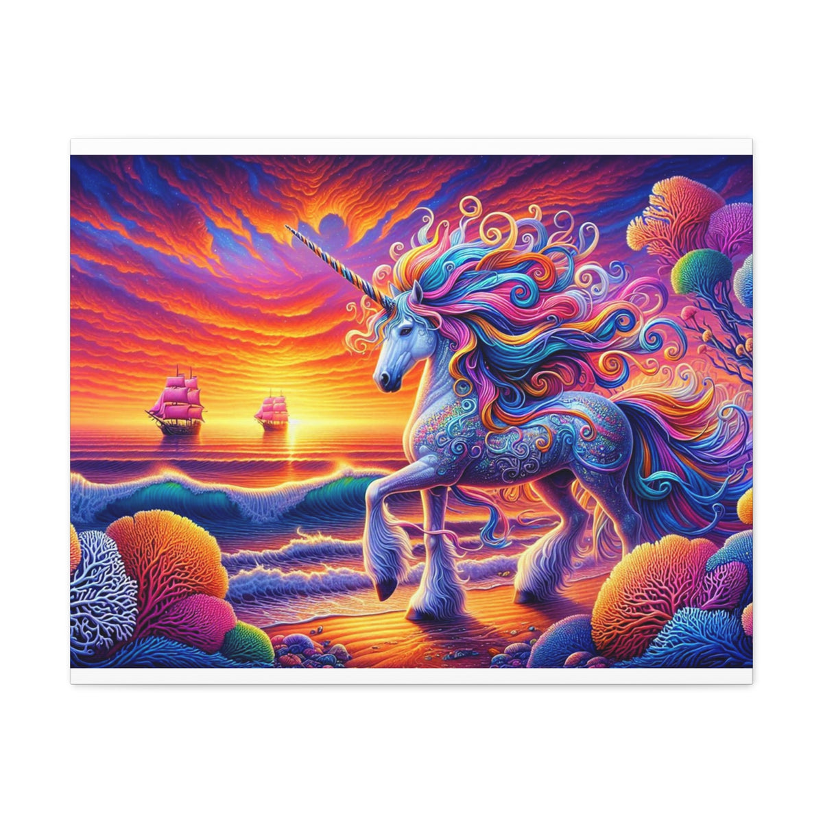 Matte Canvas, Stretched, 1.25" Unicorn