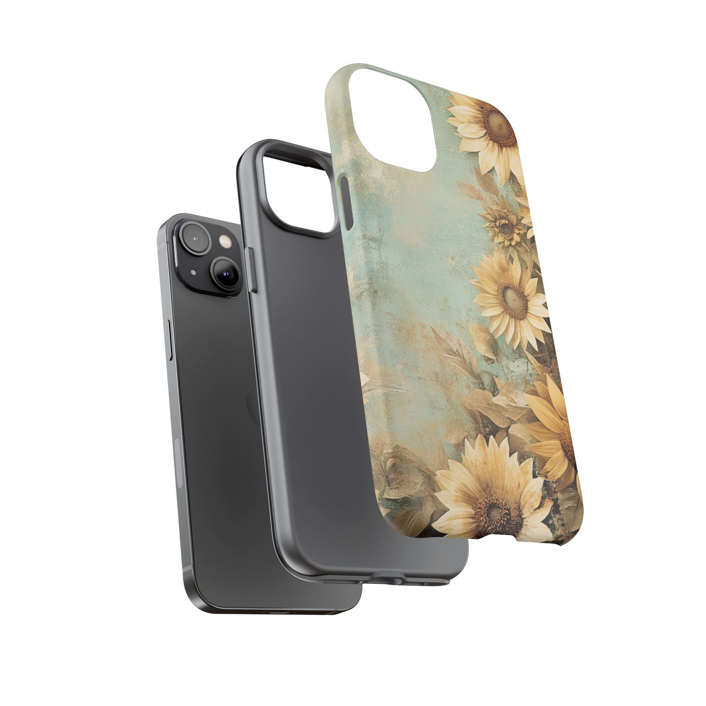 Sunflower Phone Case, Tough Shell Floral Cover, Nature Inspired Gift, Durable Protective Case, Perfect for Spring and Summer