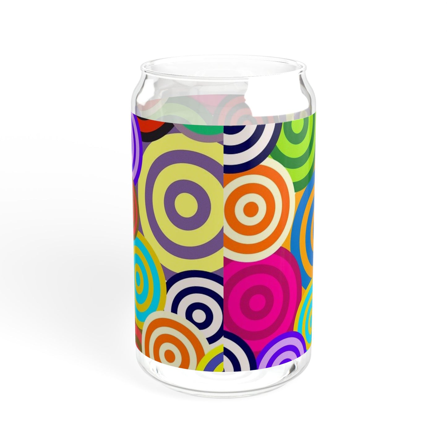 Vibrant Sipper Glass with Bamboo Lid, Colorful Drinkware, Eco-Friendly Straw Glass, Perfect for Parties, Outdoor, Gifts