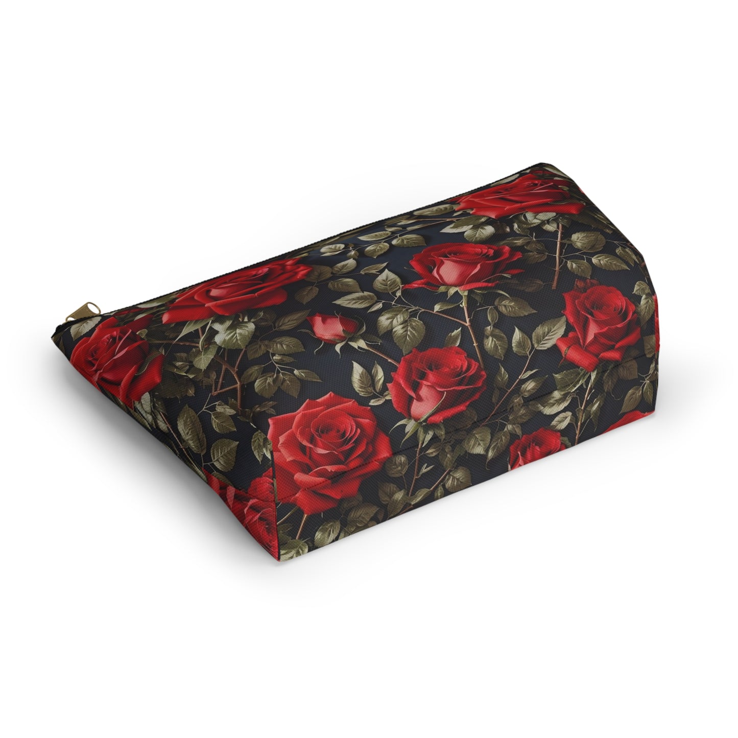 Elegant Floral Accessory Pouch | Makeup Bag, Travel Organizer, Gift for Her, Rose Design, Toiletry Case, Cosmetic Pouch