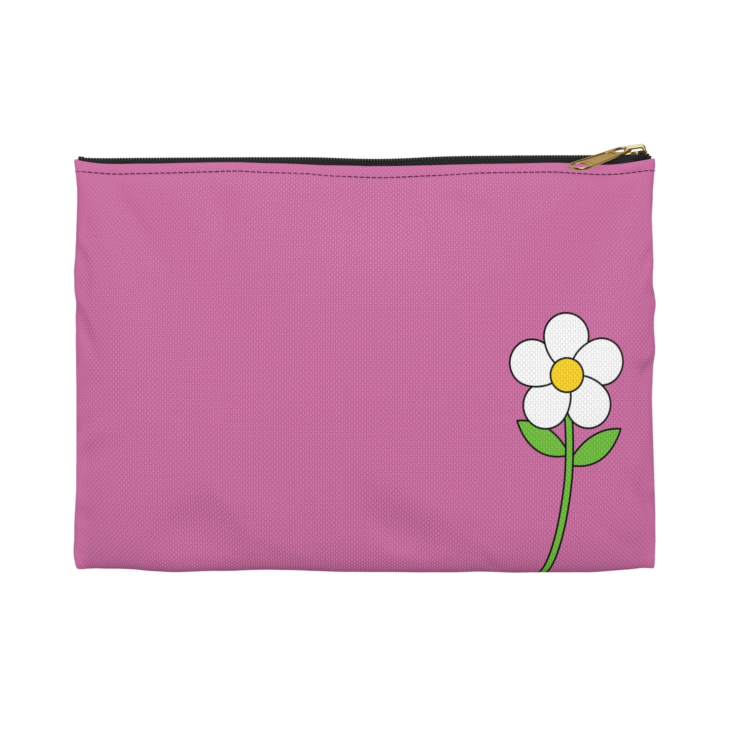Flower Motif Accessory Pouch - Cute Makeup Bag, Travel Organizer, Floral Pencil Case, Gift for Her, Spring Decor