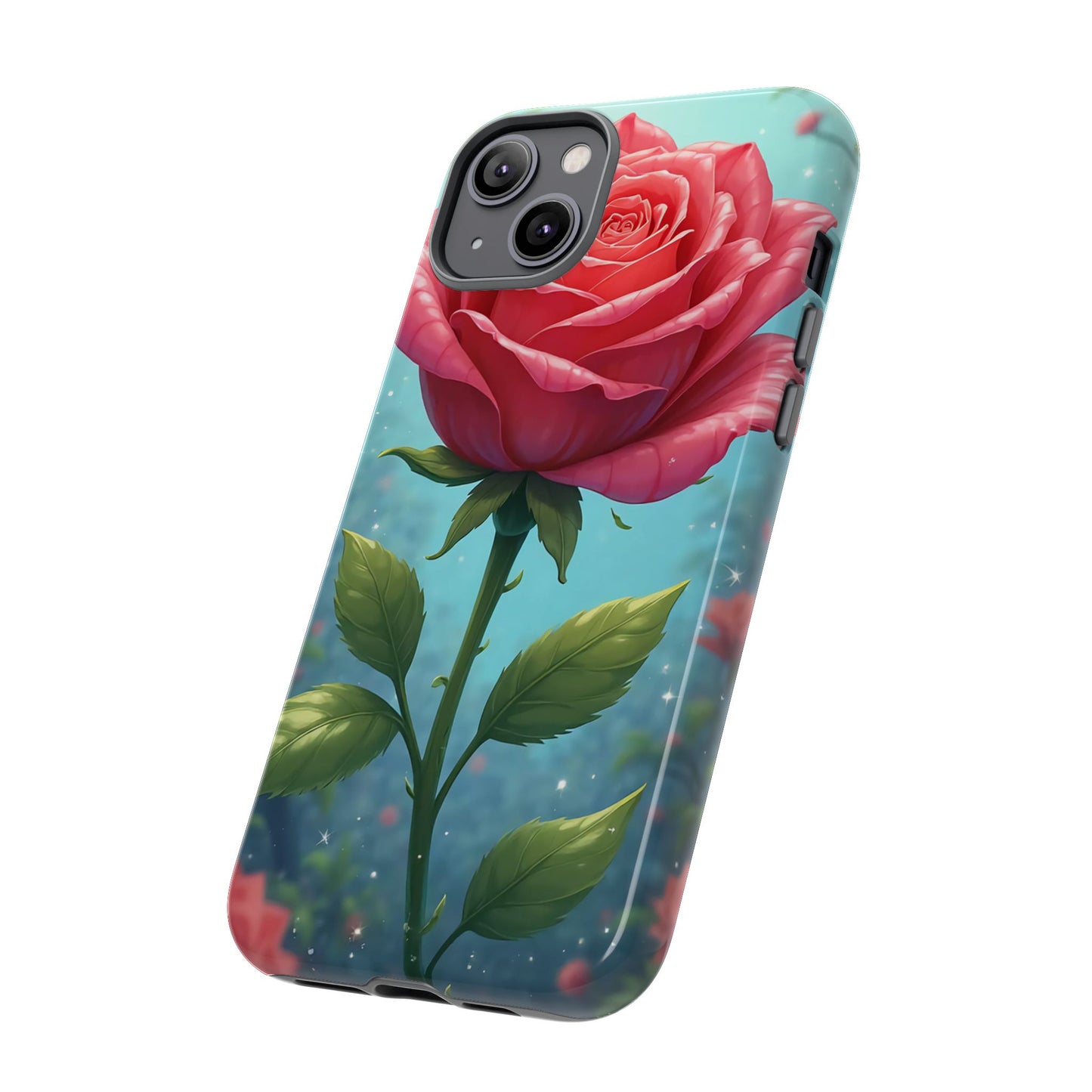 Floral Phone Case, Tough Cases with Elegant Rose Design, Stylish iPhone Cover, Rose Flower Gift for Nature Lovers, Unique Mobile Accessories
